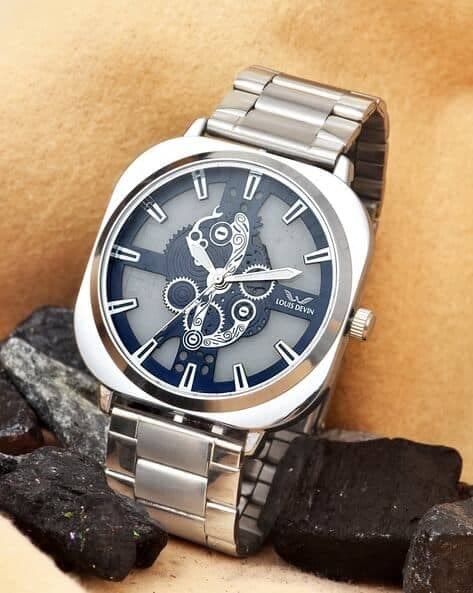 Men Analogue Wrist Watch with Stainless Steel Strap-LD-G081-BLU-CH 1