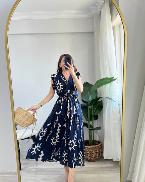 Women Printed Fit & Flare Dress 1