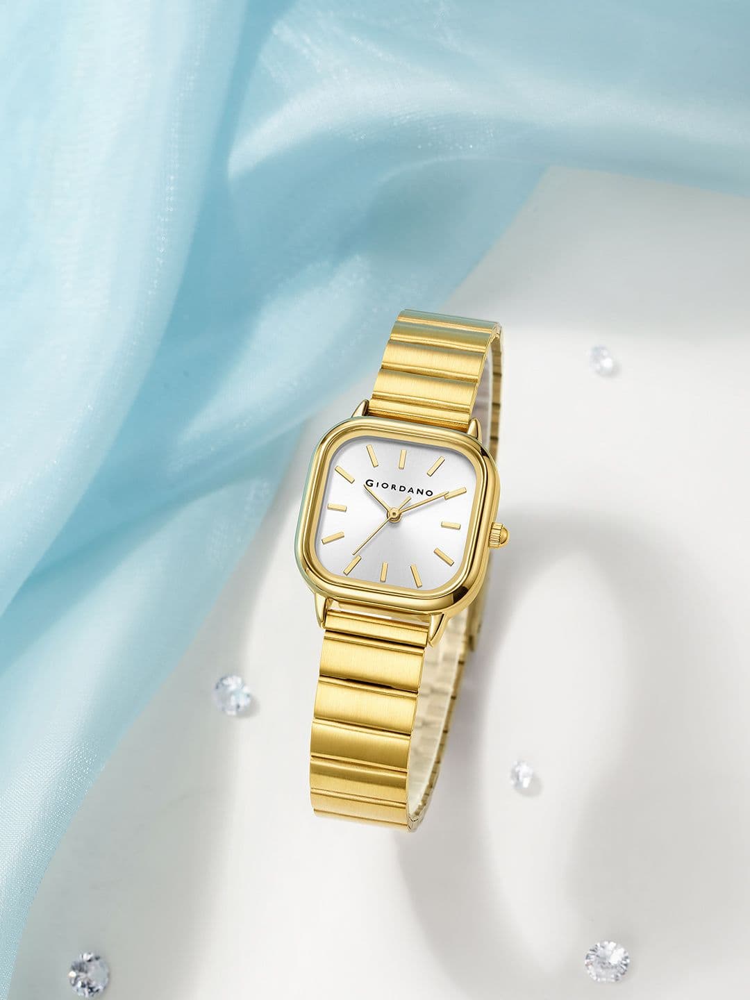 GIORDANO Women Textured Dial & Stainless Steel Straps Analogue Watch GZ-60098-66 1
