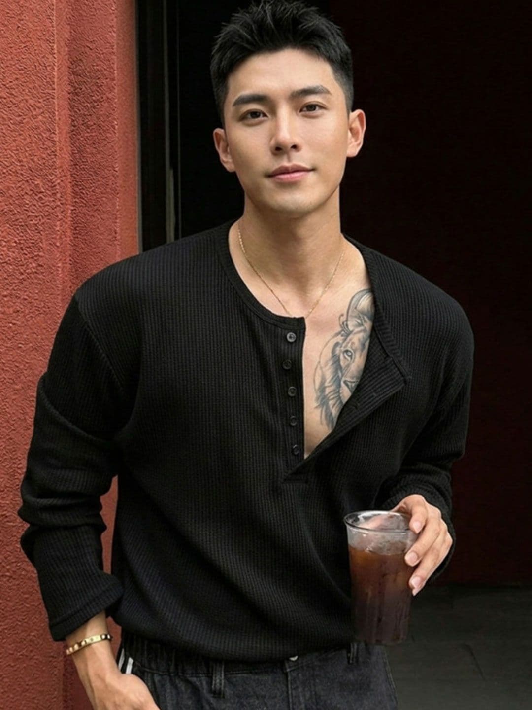 The Modern Soul Men Henley Neck T-shirt 1