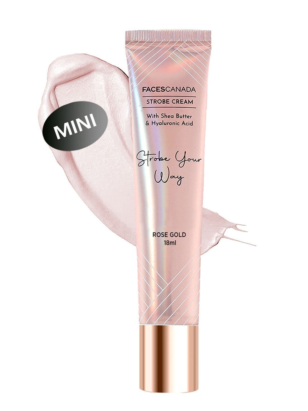 FACES CANADA Strobe Cream With Shea Butter & Hyaluronic Acid - 18 ml - Rose Gold 1