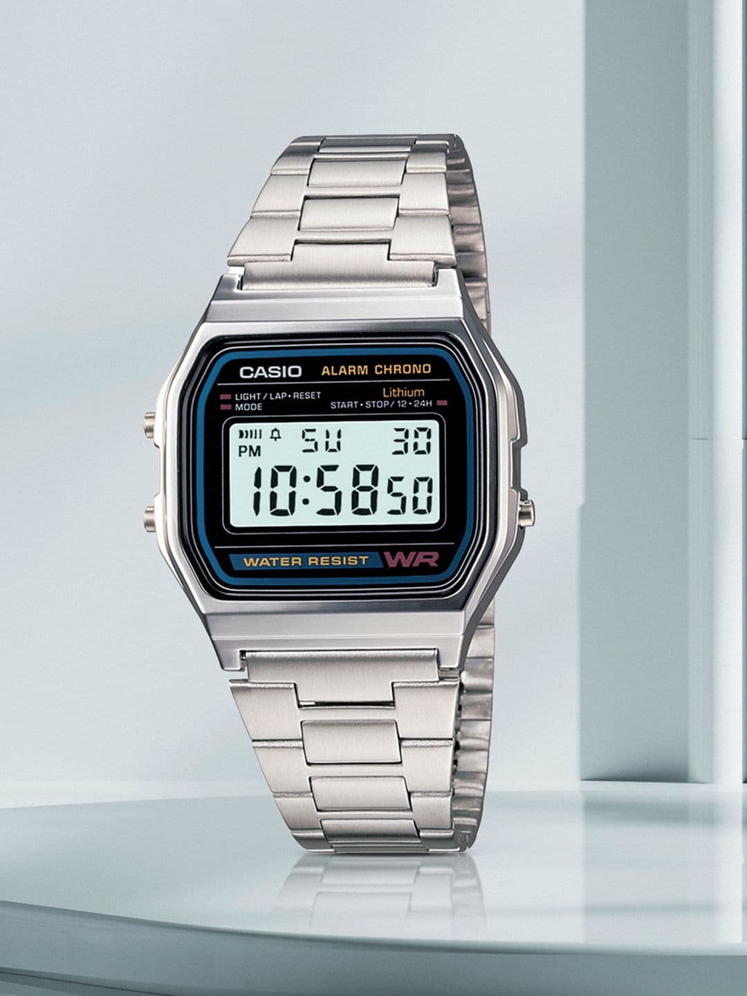 Casio Vintage Series A-158WA-1Q Grey Digital Dial Metal D011 1